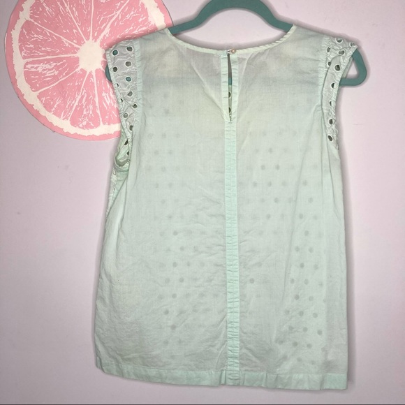 Loft mint green circle lace top size small - Picture 6 of 6